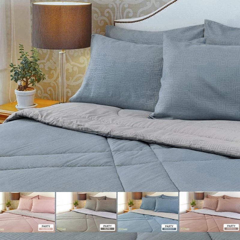 FAIRmaid ชุดผ้าปูที่นอนรัดมุม + ปลอกหมอน ลาย Party สำหรับเตียงขนาด 6 / 5 / 3.5 ฟุต