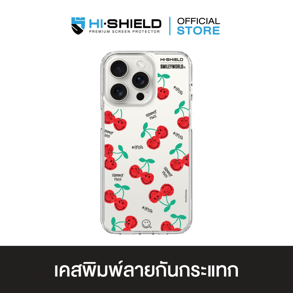 HI-SHIELD เคสใสกันกระแทก iPhone รุ่น Smileyworld Fruity3 [เคส iPhone17,iPhone16,iPhone15,iPhone14,iPhone13]