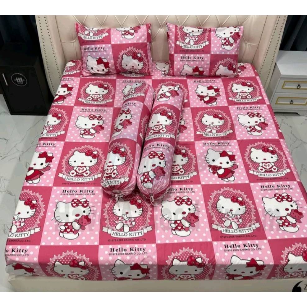 ผ้าปูที่นอนลายคิดตี้(เฉพาะผ้าปู1ผืน)ขนาด 3.5/5 และ6ฟุตผ้าคอตตอนหนาไม่ป็นขนสีไม่ตกราคาจำหน่ายปลีก-ส่ง - รูปที่ 5