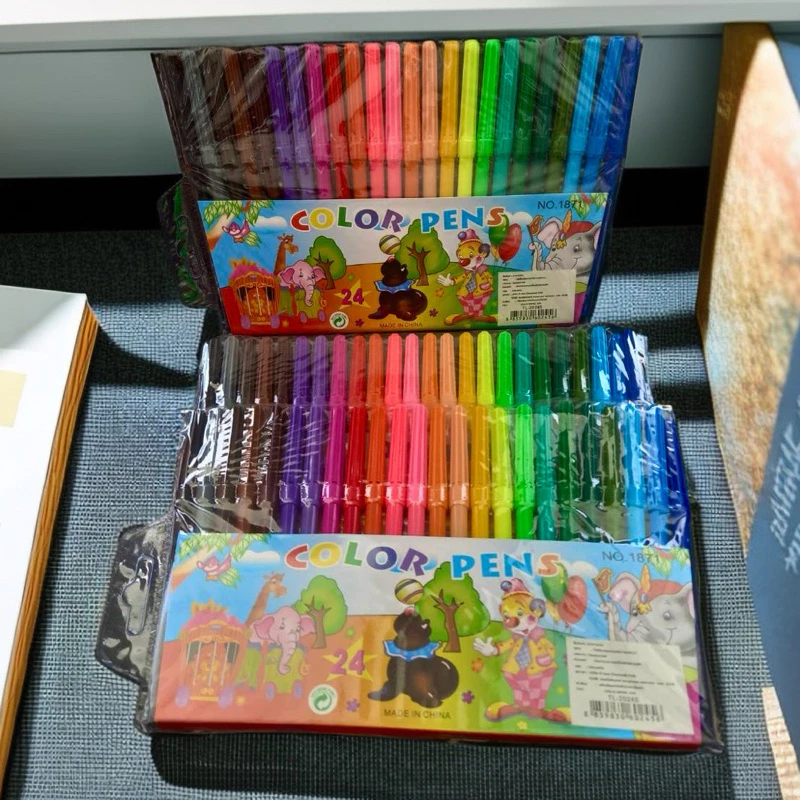 ราคาถูก!ยกแพ็ค! ปากกาสีเมจิก็ 24 สี สีสวย คมชัด เขียนลื่นสีเมจิก็สีสันสดใส ราคายกแพ็คสุดคุ้ม