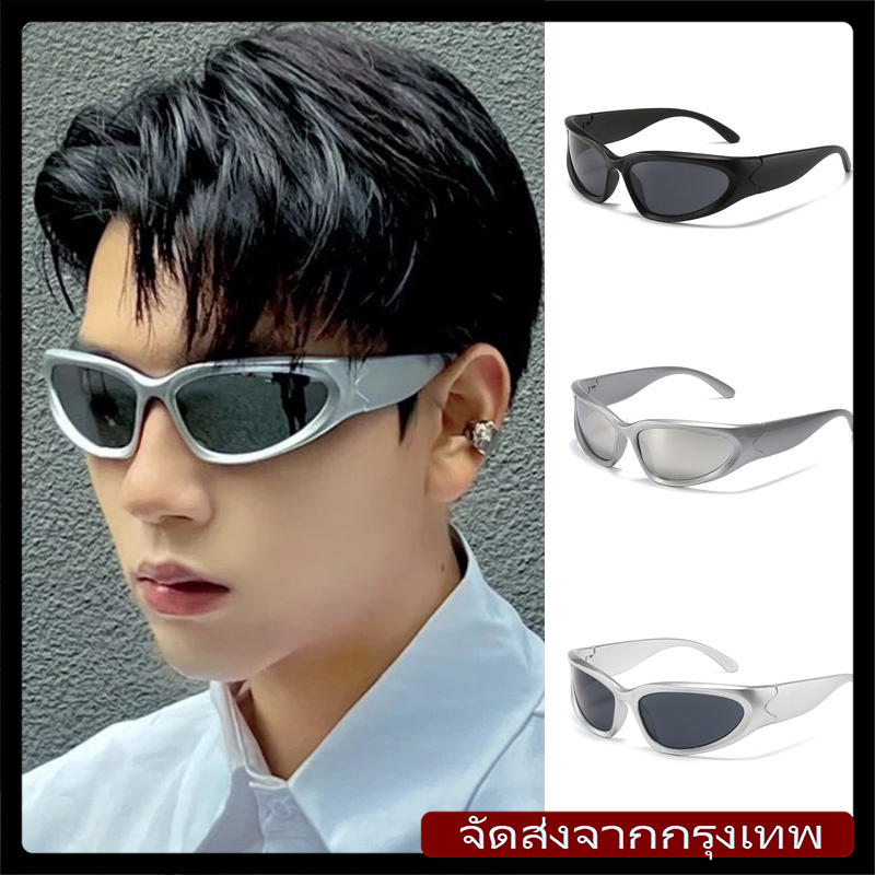 [จัดส่งรวดเร็ว]UV400 แว่นกันแดดป้องกันรังสียูวีหลายสีกรอบสี่เหลี่ยมY2Kแฟชั่นเกาหลีสุดเท่พังก์สไตล์ 2024 สไตล์ใหม่Unisex