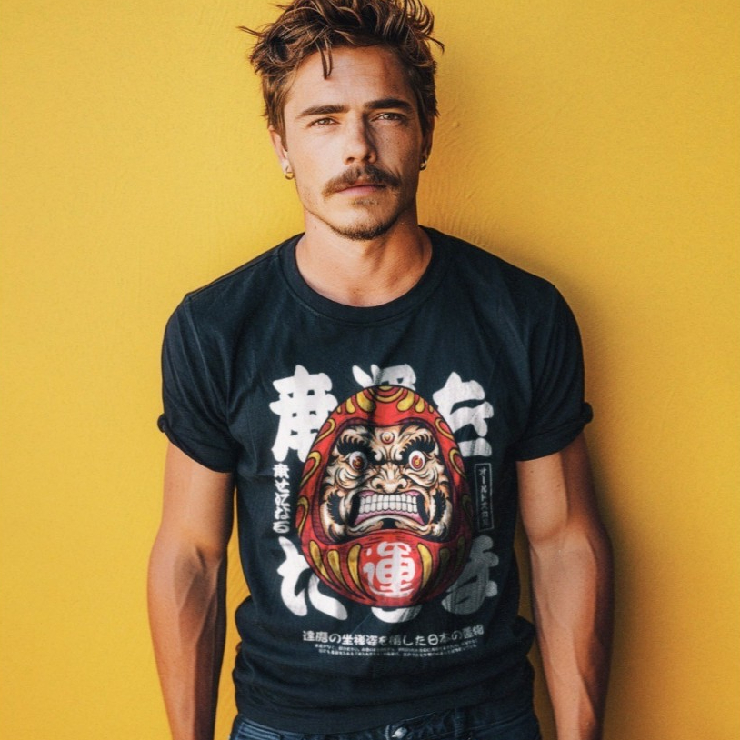 เสื้อยืด OLDSKULL BLKHDX NO.90 - ANGRY DARUMA -