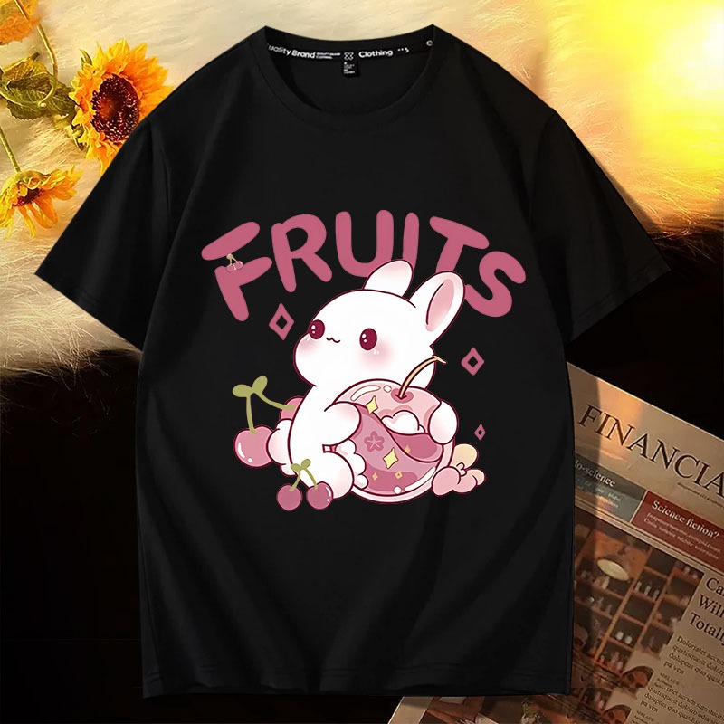 D842จัดส่งด่วนเสื้อยืดคอกลมลายสวยผ้าดีใส่สบายฯ