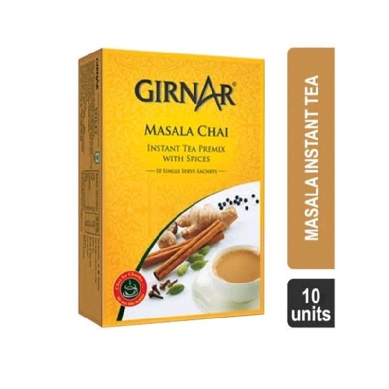 Girnar Masala Chai Tea 3 in 1 _มาฅาลาชัย มี 10ซองในกล่อง นำเข้าจากอินเดีย ชาอร่อย