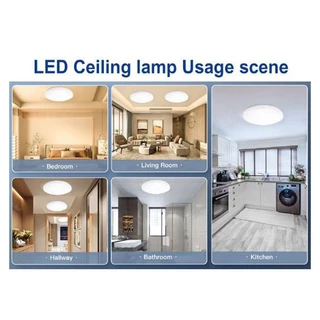 โคมไฟ LED ซาลาเปา ติดเพดาน ทรงกลม 24/36/48 วัตต์ แสงสีขาว Daylight 6500K ทนทาน ใช้งานได้ยาวนาน