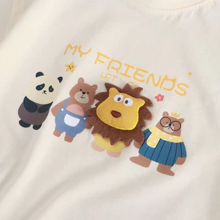 Babyonline(Y362)A5 (ส่งด่วน1วัน)เสื้อยืดคอกลมแขนสั้นสำหรับเด็กลายการ์ตูนสุดน่ารัก ผ้าฝ้าย นิ่ม ระบายอากาศ