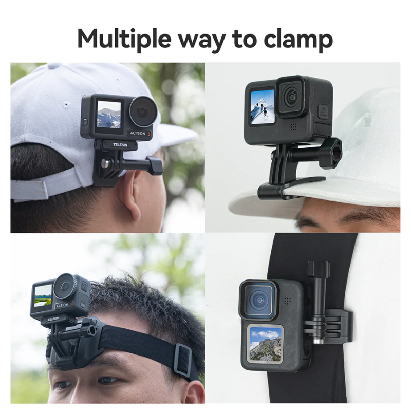 Telesin 2-in-1 Quick Release Head Strap & Cap Clip for Action Camera