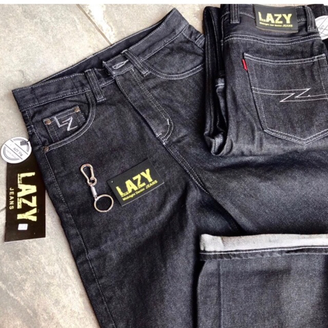 กางเกงยีนส์LAZY 14Oz แถมป้าย+ตะขอฟรี เน้นปั้นเฟด
