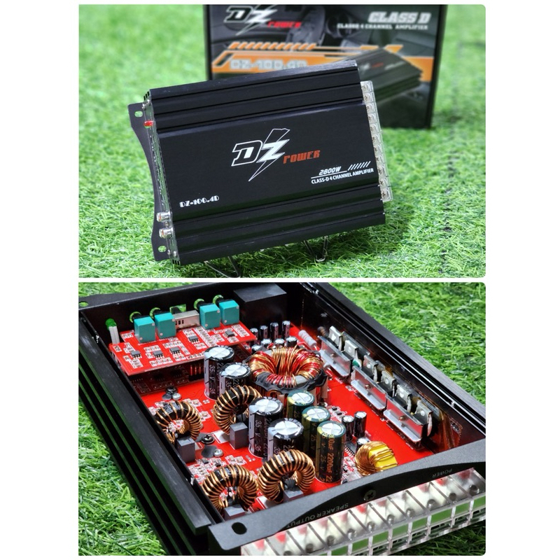 เพาเวอร์คลาสดี 4CH Dz-100.4D 2800w ขับกลาง แหลม ภาคคลอสในตัว class d 4ch ขับเสียงกลางแหลม แบบแรงๆ