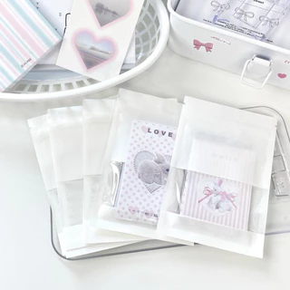 🤍🍰พร้อมส่ง!ถุงซิปล็อคสีขาว มีหน้าต่างใส แพค10ชิ้น ซองสำหรับแพคการ์ด ใส่สินค้า สวยมาก