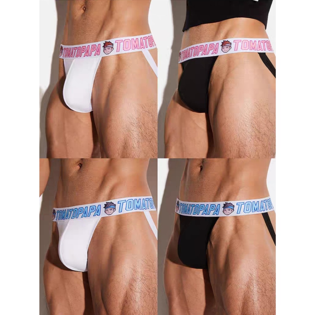 TOMATOPAPA | 421004/421002Cartoon Head Jockstrap กางเกงในชาย จ๊อกสแตรป ชุดชั้นในชาย สปอร์ตบิกินี กาง