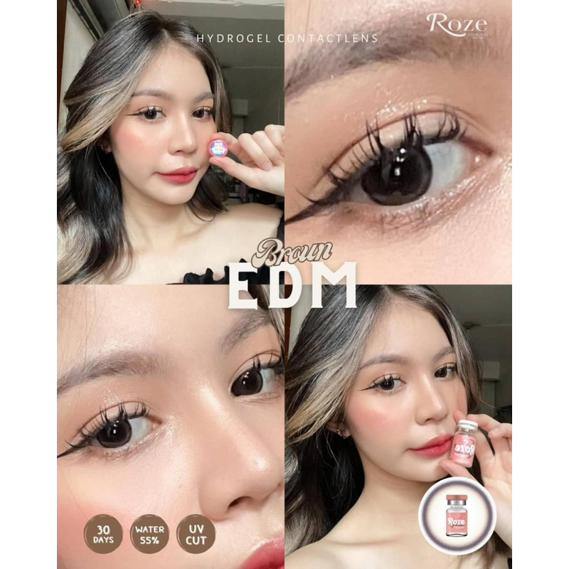 EDM brown บิ๊กอายส์น้ำตาขอบธรรมชาติ rozelesn