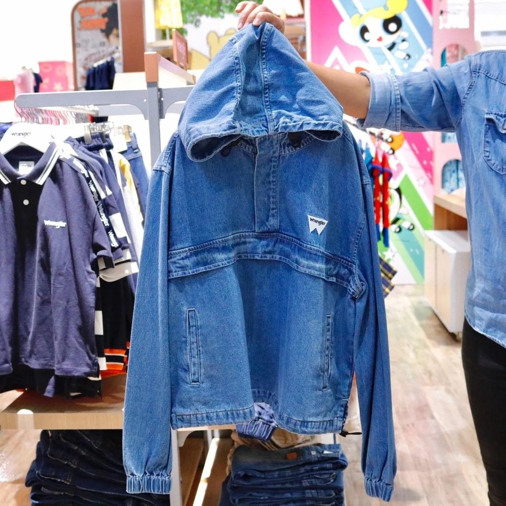 Wrangler Kids แท้ 100%  ขายชน shop  WK C1006005 เสื้อเชิ๊ต สียีนส์ 100%คอตตอน ทรง REGULAR FIT (ปกติ 
