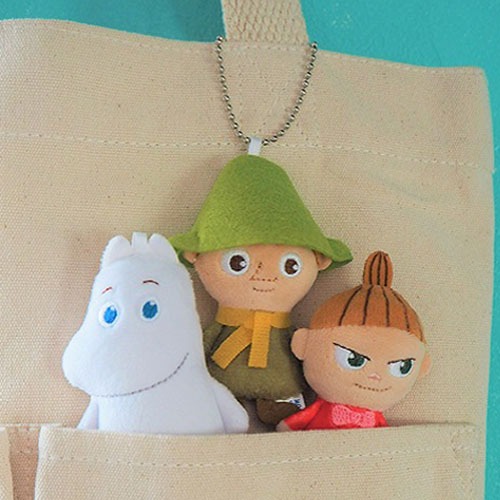 BANDAI : Moomin Fluffy Mascot - Moominvalley's friends fluffy mascot with a ball chain - งานแท้ มือ1 ไม่แกะ