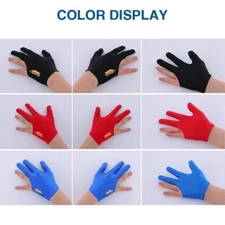 ถุงมือสนุกเกอร์ ถุงมือใส่เล่นบิลเลียด สวม3นิ้ว ปลายนิ้วปิด เบาสบาย ผ้าลื่น ป้องกันนิ้วด้าน ใส่เล่นกีฬา ราคาต่อ1ข้าง