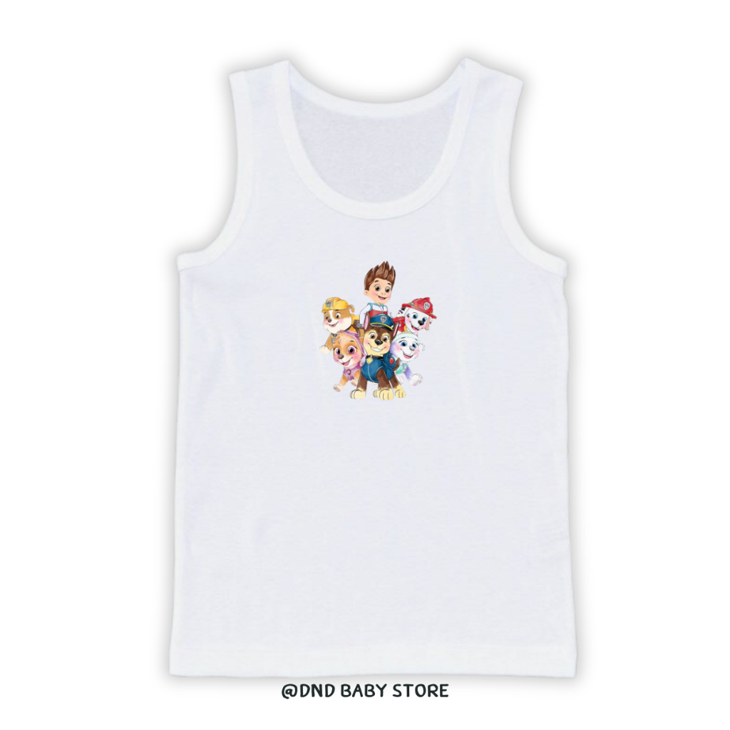 เสื้อซับในเด็กชาย เสื้อกล้ามเด็ก ลายพาวพาโทรล Paw Patrol ไซส์S-3xl 10-50 กก. ผ้านุ่ม ไม่ขึ้นเม็ดขุย