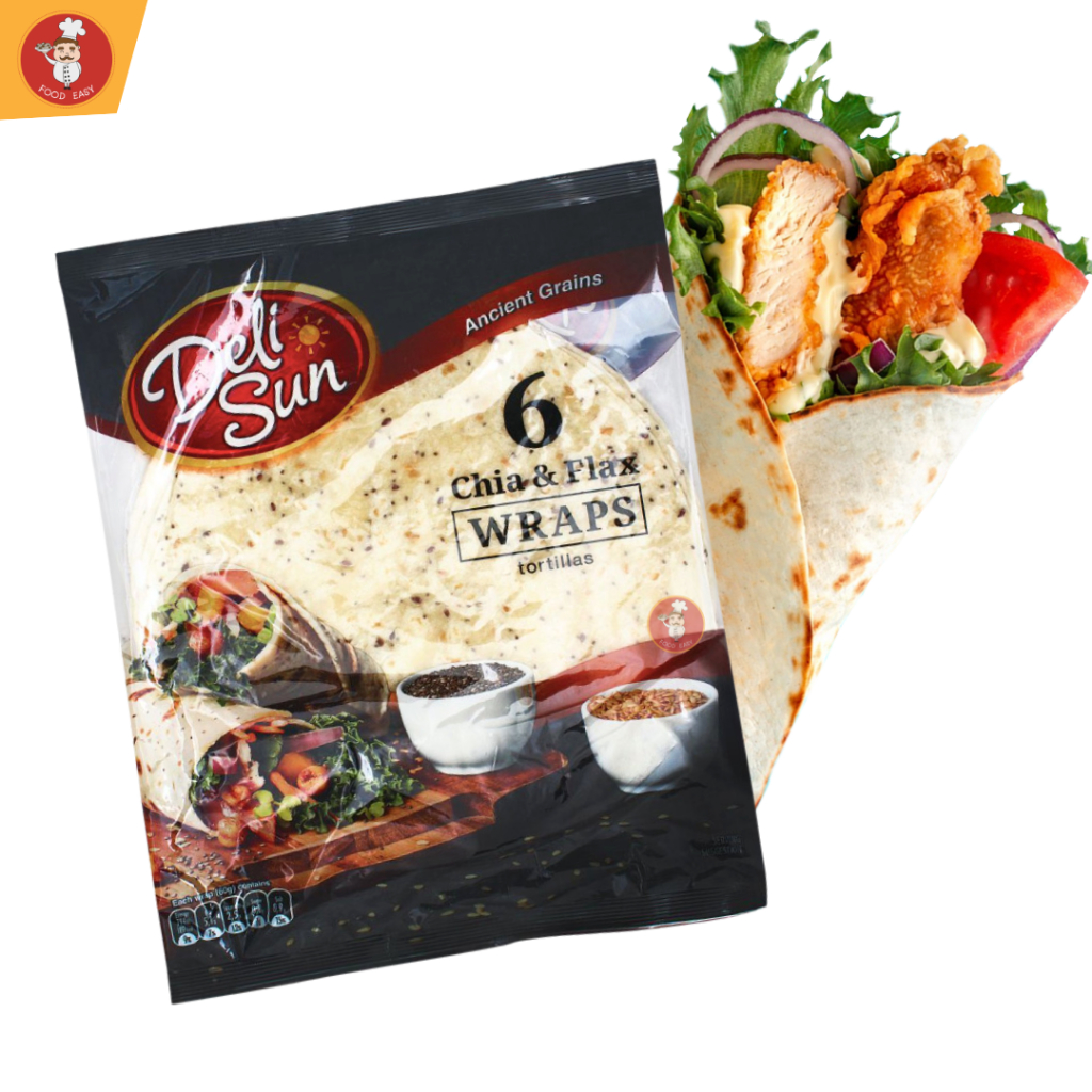 แป้งแรป แป้งแรพ Deli Sun Tortilla Wrap 23.5Cm แป้งตอร์ติญ่าคุณภาพจากสเปน แป้งบาง เหนียวนุ่ม ใช้งานง่