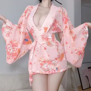 Sexy Girl ชุดกิโมโนเซ็กซี่ บทบาทเซ็กซี่ วัสดุผ้าซาติน สวมใส่สบาย จัดส่งในไทยใช้เวลา 1-3 วัน（H9311）
