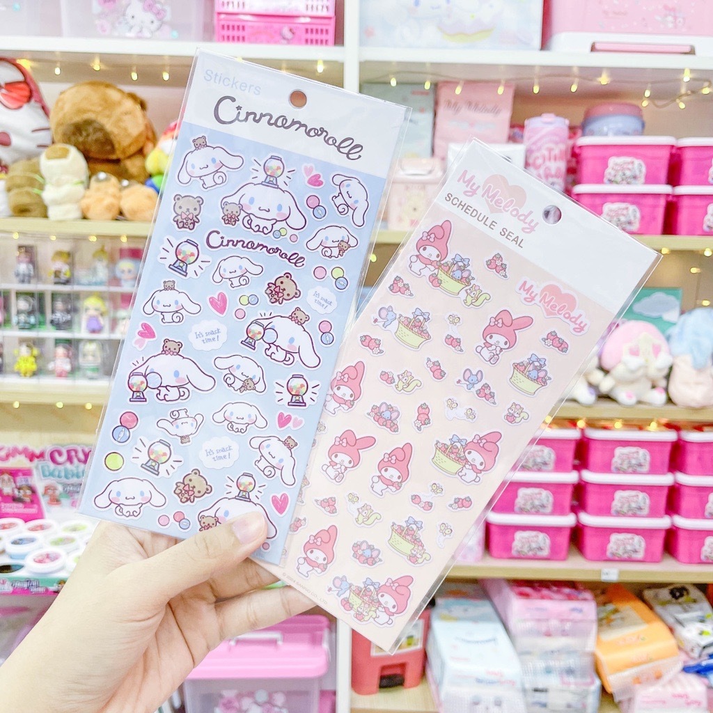 พร้อมส่ง | สติ๊กเกอร์ DIY Cinnamonroll My Melody Sanrio แท้ ซาริโอ้