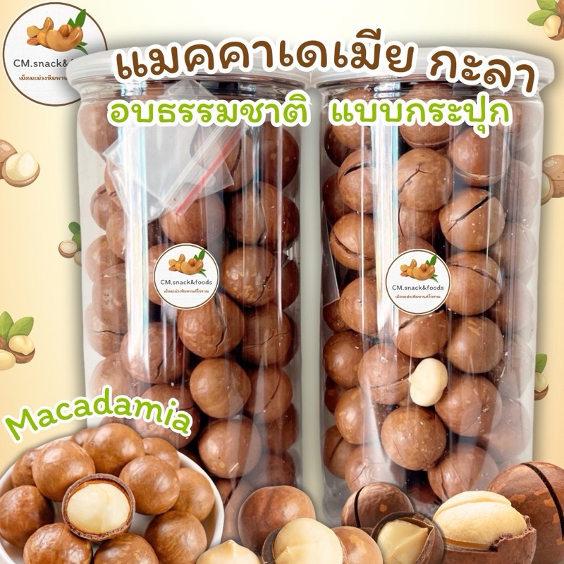 🌰แมคคาเดเมีย(กะลา) อบธรรมชาติ 🌿ขนาด 500g.🌿 แถมฟรีที่แกะเปลือก เม็ดใหญ่ อ้าทุกเม็ด แกะง่าย ได้ประโยชน์