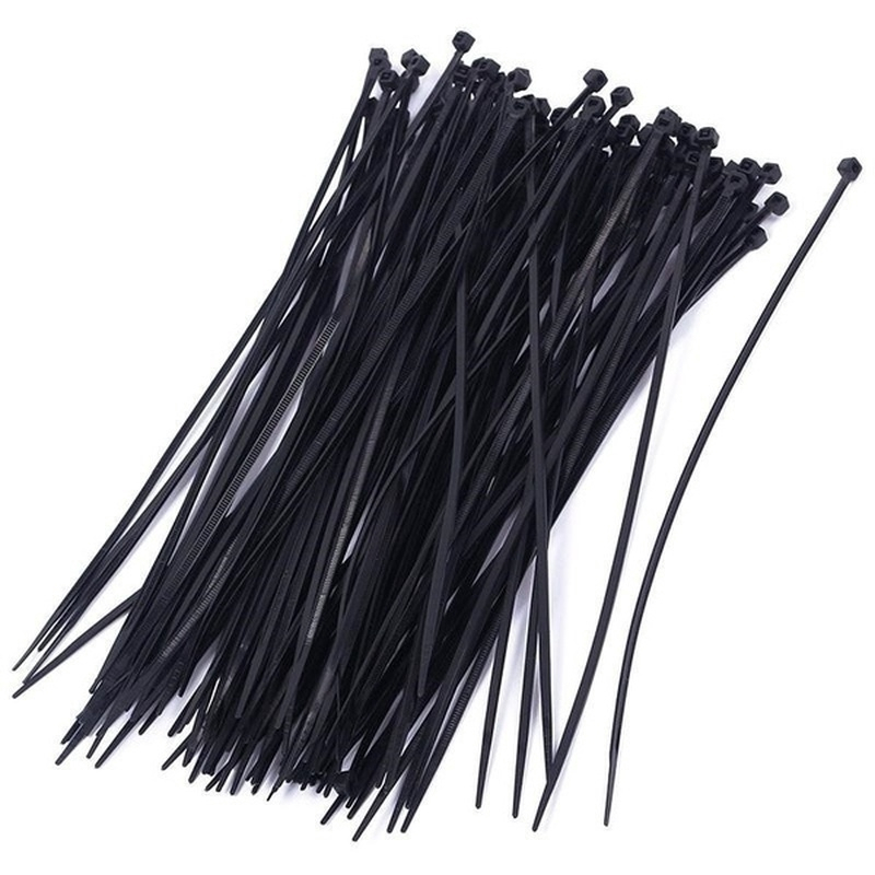 Cable ties 4x250 250pcs Assorted Self-locking Nylon Black Plastic Zip Tie Loop Wire Wrap Zip Ties