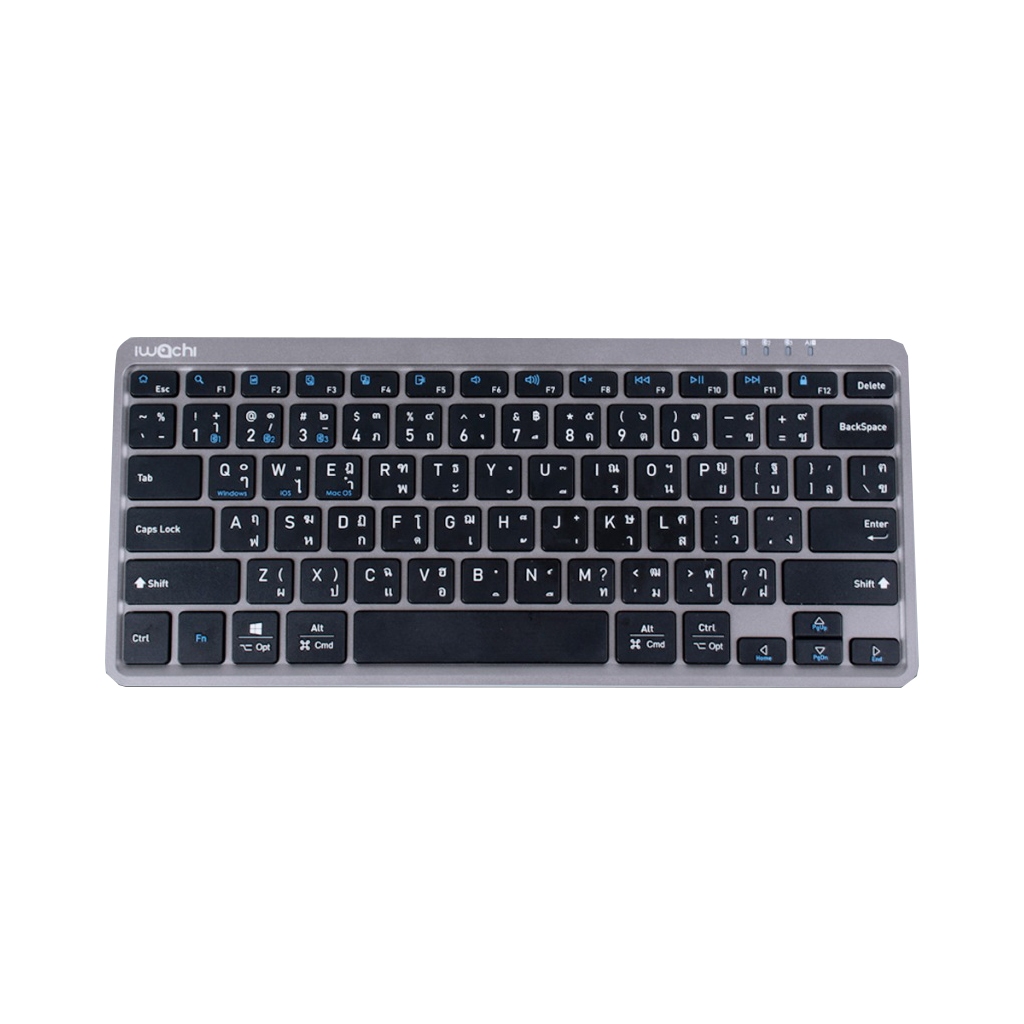 คีย์บอร์ดไร้สาย เชื่อมต่อด้วย bluetooth  iwachi Wireless Keyboard รุ่นKF260L สำหรับแท็บเล็ต รองรับหลากหลายอุปกรณ์