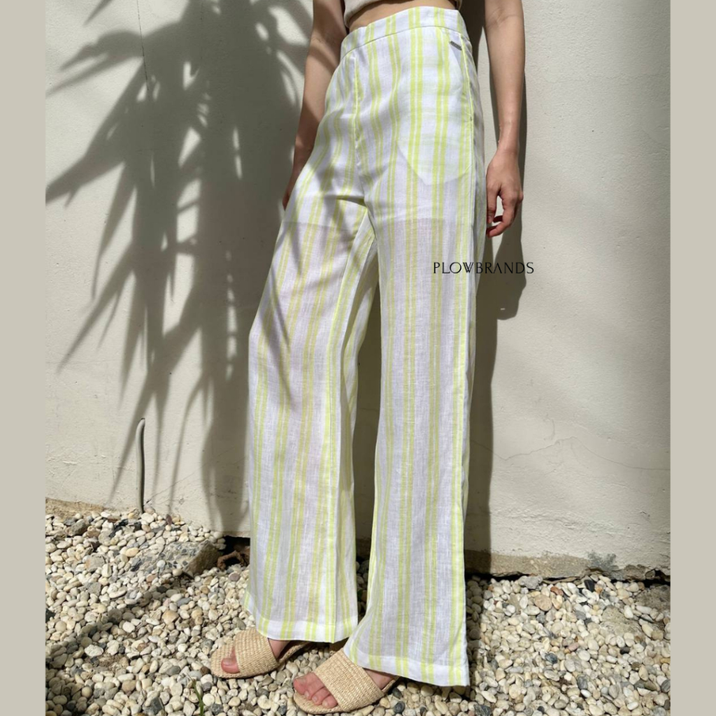 [เฉพาะกางเกง] Plowbrands PL0017 ลินินแท้ ซิปหลัง ขากว้าง Mandy pant(สินค้าลดราคา ขอสงวนสิทธิ์ งดเปลี่ยน/คืน ทุกกรณี)
