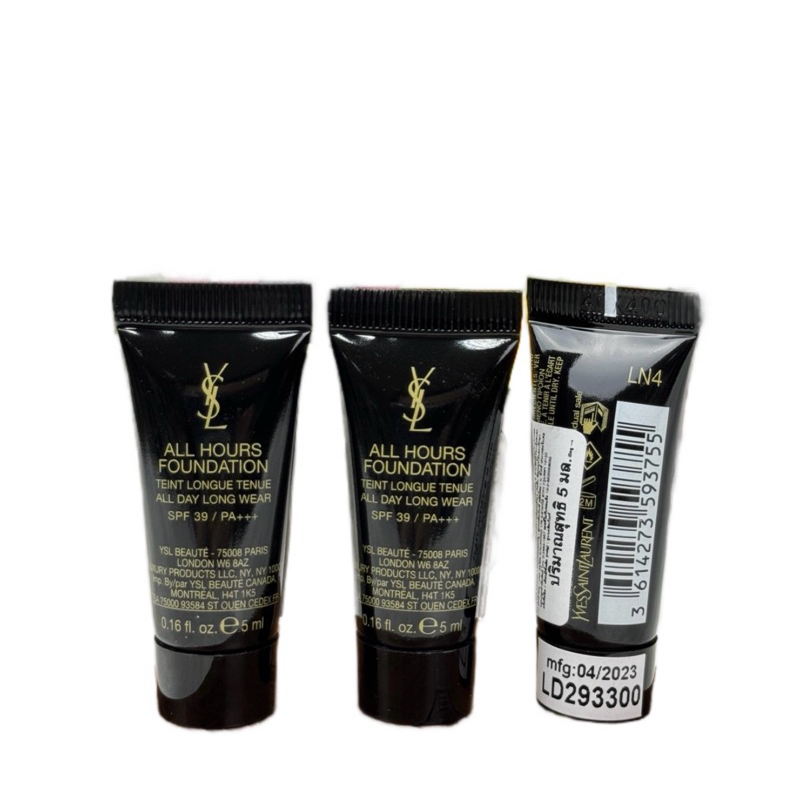 (1ชิ้น) YSL Yves Saint Laurent All Hours Foundation all day long wear SPF39/PA+++ 5ml เบอร์ LN4
