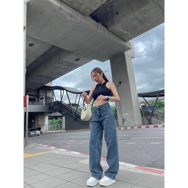 ยีนส์ขากระบอกใหญ่ป้ายร้านSARAN