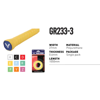 VICTOR กริปพันด้ามไม้แบดมินตัน รุ่น GR233-3