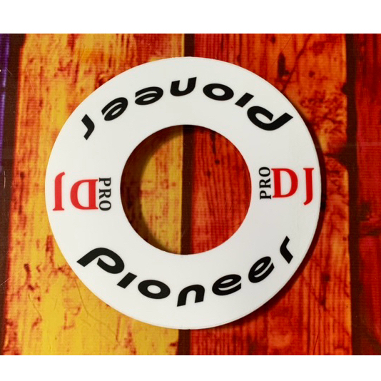 สติกเกอร์ สีขาวลาย Pioneer Size M สำหรับ ddj sr1,2 ddj rr ddj sx1,2,3 ddj rr ddj 800 xdj -rx2