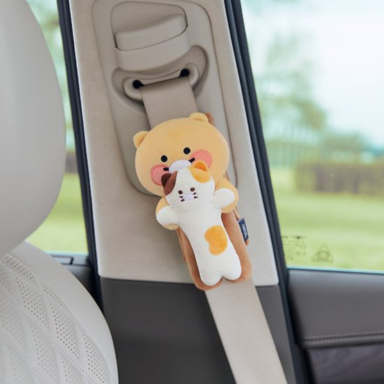 ( พร้อมส่ง ) Kakaofriends Seatbelt Cover Choonsik ปลอกหุ้มเข็มขัดนิรภัย เบลท์รถยนต์