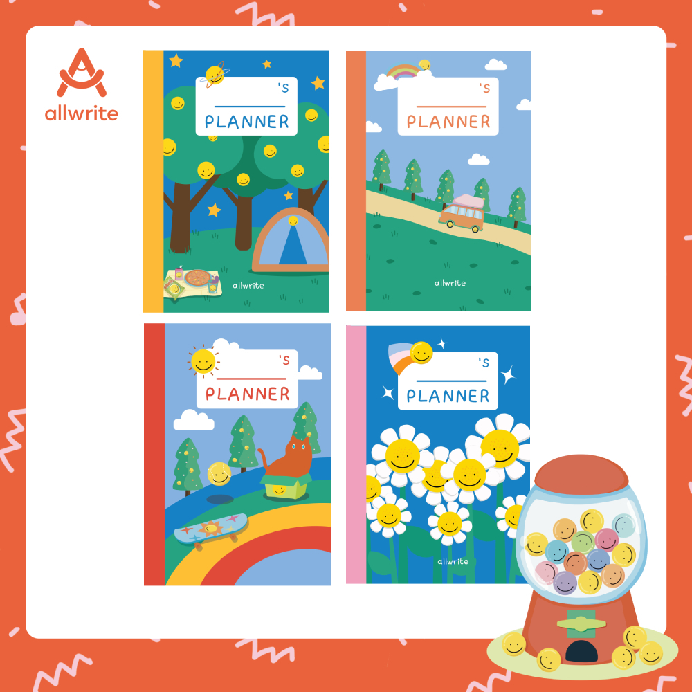 Allwrite สมุดแพลนเนอร์ A5 Weekly Planner พร้อมดีไซน์สุดน่ารัก ใช้ได้ทั้งปี มีให้เลือกหลายแบบ AW263