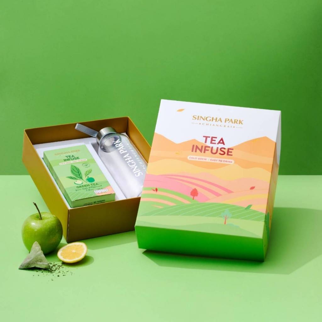 Tea Infuse Green Tea Set เซตชาชงเย็นชาเซนฉะ พร้อมกระบอกน้ำ (ตราสิงห์ปาร์ค เชียงราย)