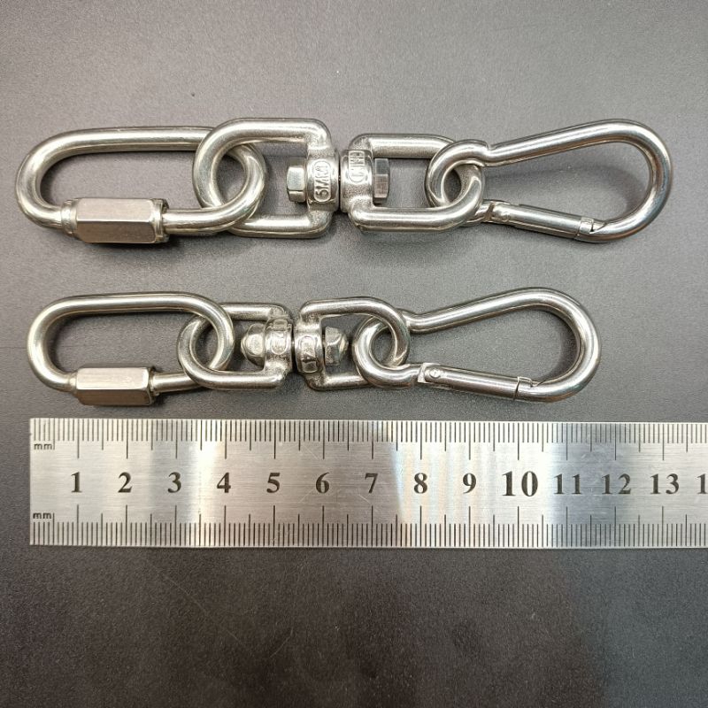 ชุดอะไหล่คล้องโซ่ ชุดตะขอคล้องโซ่หมา คล้องชิงช้า ควิกลิงค์ ลูกหมุน ตะขอคล้องโซ่ - รูปที่ 5