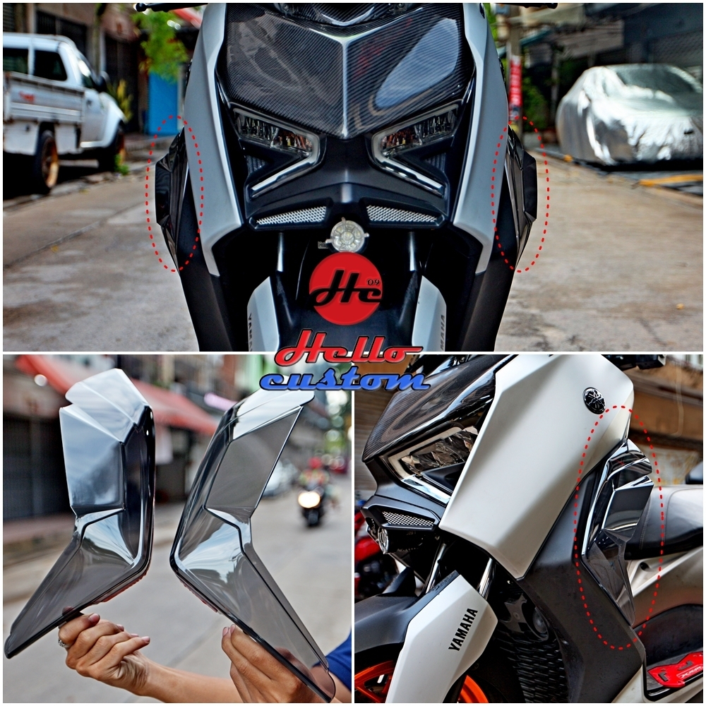 บังลมข้าง New Xmax300 2023-2024 บังลม สีสโมค Xmax 300