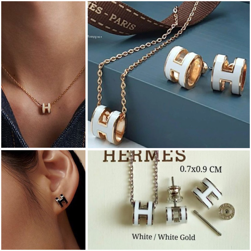 HER▪︎ POP/MINI POP H EARRINGS AND NECKLACE/RINGS |สร้อยคอ+ต่างหูHงานออริ1:1 ปั๊มแบรนด์ทุกจุด งานสวยเป๊ะ ส่งจากไทย
