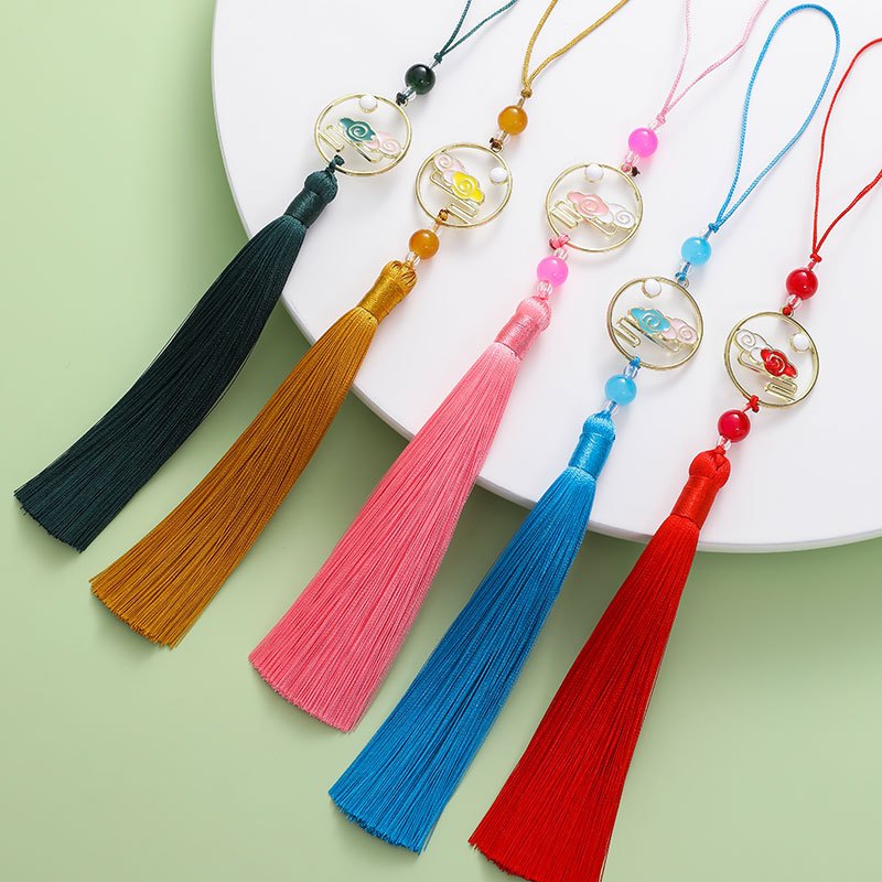 พร้อมส่ง พู่จีน พู่ไหมจีน พู่ พู่ลายก้อนเมฆ