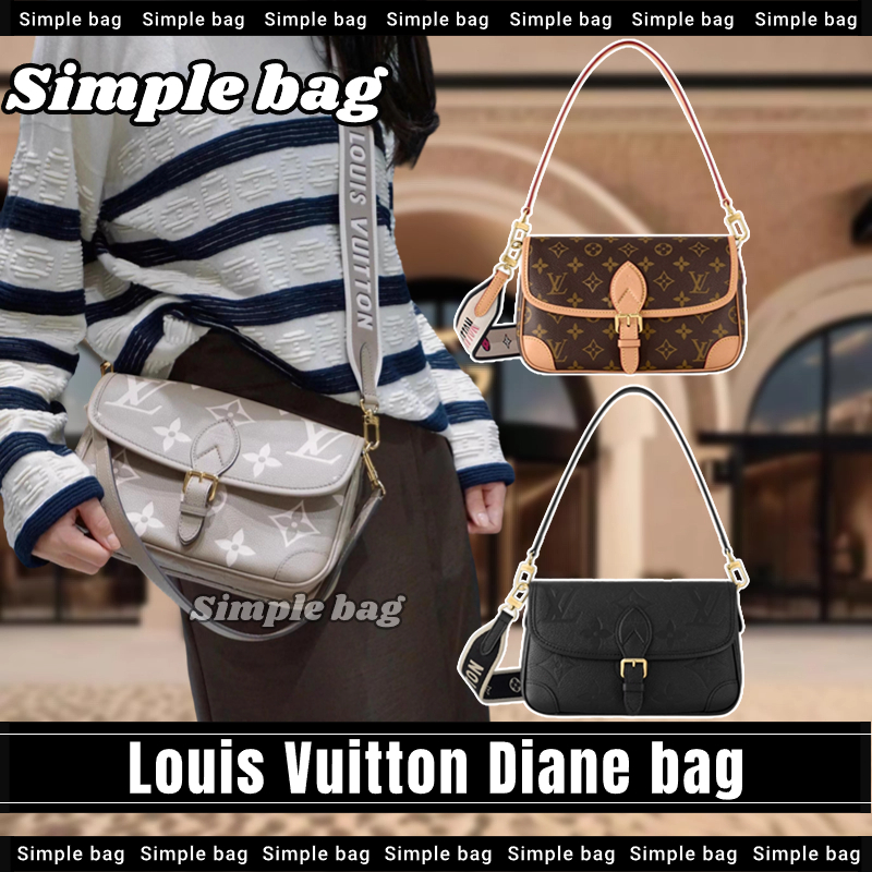 💯หลุยส์วิตตอง🍑Louis Vuitton Diane Bag Shoulder bag สุภาพสตรี/กระเป๋าสะพายไหล่ #Simple bag