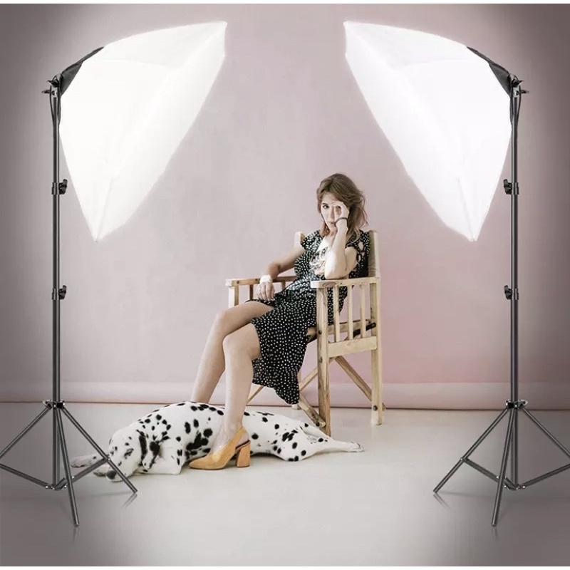 50*70cm 300w ไฟสตูดิโอ สตูดิโอถ่ายภาพ ไฟถ่ายสินค้า E27 LED Light Softbox ไฟถ่ายรูป ไฟไลฟ์สด ไฟต่อเนื่อง ฉากถ่ายรูป ไฟ