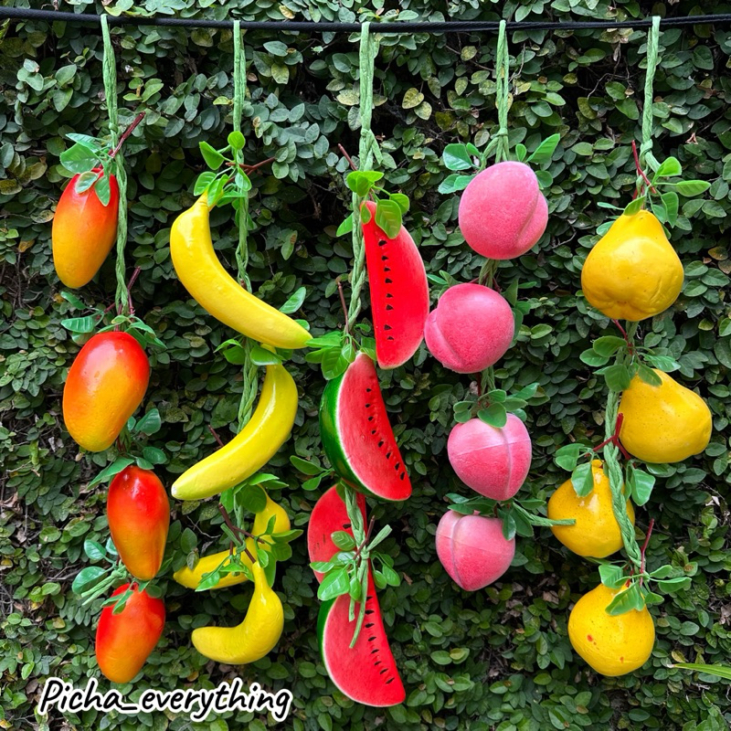 ผลไม้ปลอม ส้มปลอม มะม่วงปลอม แอปเปิ้ลปลอม องุ่นปลอม กล้วยปลอม สตอเบอรี่ปลอม ทับทิมปลอม ผลไม้ปลอม พวงผลไม้