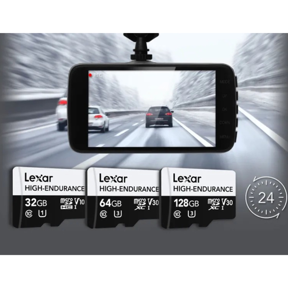 การ์ดหน่วยความจำ ไมโครเอสดีการ์ด LEXAR HIGH-ENDURANCE 128GB MICROSD CARD RW100/45MB/S (LMSHGED128G) SUPPORTS 1080P FULL-HD AND 4K VIDEO_2