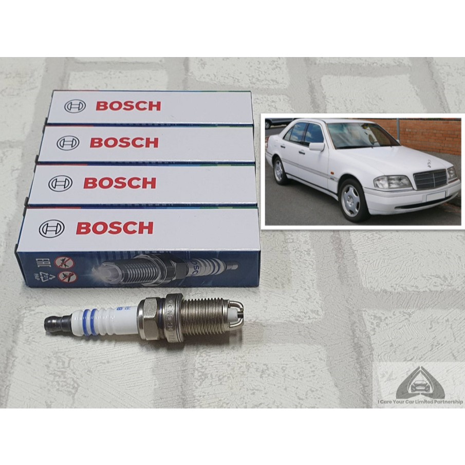 หัวเทียน Bosch : Benz W202 ชุด 4 หัว / 6 หัว ชนิดนิคเกิ้ล 2 เขี้ยว ระยะการใช้งาน 40,000 กม  FR7LDC