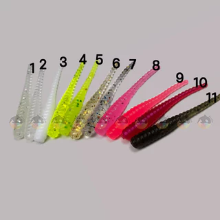 [18 บาท โค้ดคุ้ม] หนอนอาจิ เหยื่ออาจิ aji 3.5 CM หนอนยางอาจิ ดรอปช็อต แคโรไลน่า