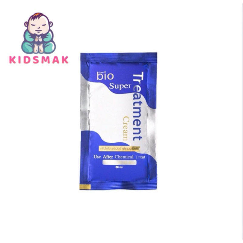 [ 1ซอง ] Green Bio super treatment 👩🏻‍🦳บำรุงเส้นผม 30ml.x1 สีน้ำเงิน 1ซอง