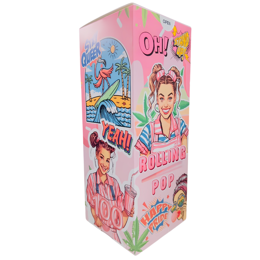Rolling Pop  กระดาษโรลพันสำเร็จ โรลสำเร็จ กระดาษพันสำเร็จ pre rolled cone  ยกกล่อง 100ชิ้น กระดาษโรลพร้อมกรอง natural100