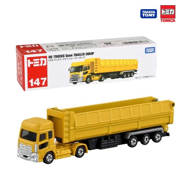 ● Takara Tomy โทมิก้า โมเดลรถ Tomica Long Type No.147 UD Trucks Quon Trailer Dump