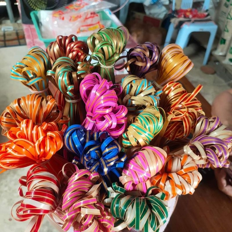 เส้นหวายเทียม ขนาด4.8มิล (มัดเล็ก 100 กรัม) 101 เฉดสี