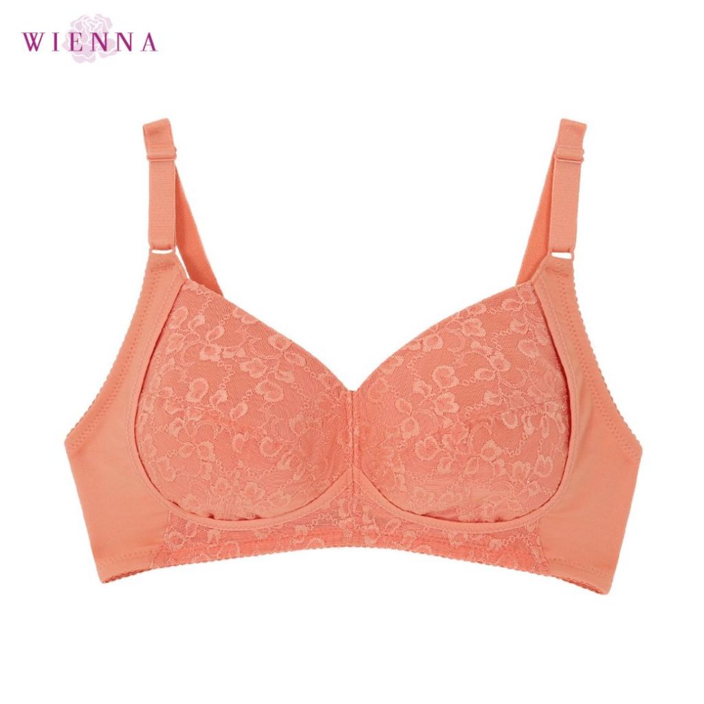 WIENNA  Bra 5 Beauty เสื้อชั้นใน  DB45114 ไร้โครง สีส้ม น้ำตาล เขียวน้ำทะเล แดง ชมพูเข้ม Tulip