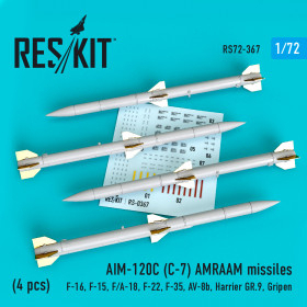 RS72-0367 AIM-120C (C-7) AMRAAM missiles (4 pcs) (1/72)
